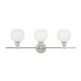 thumbnail image 3 of Collier 3 light Chrome and Frosted white glass Wall sconce, 3 of 5