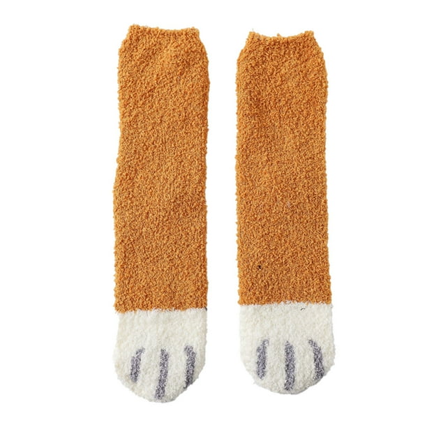 Minnieouse 1 par de calcetines cálidos de invierno para hombre, suaves y cómodos, calentador de pies para dormir, calcetería Unisex para clima Medias Amarillo