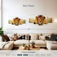 thumbnail image 4 of Elephant Stock Blue Eyed Lion Wall Art - Horizontal Multi Panel Canvas - Living Room Wall Decor - Animal Multi Panel - Orange And Brown Decor - 55" x 24", 4 of 8
