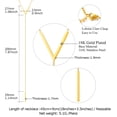 thumbnail image 6 of FOCALOOK Long Gold Plated Necklace for Women Y Lariat Necklace Vertical Bar Pendant Stainless Steel Simple Trendy Chain Jewelry, 6 of 8