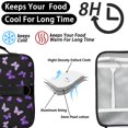 thumbnail image 4 of Butterfly and Purple Black Pattern Insulated Lunch Bag with Shoulder Strap and Bottle Holder,Bento School Lunch Bag Box,11x9.5x3.5 Inches, 4 of 5