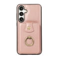 thumbnail image 5 of for Samsung Galaxy S23 FE Wallet Case with Card Holder, PU Leather Case with Ring Holder Kickstand, Snap Button Card Slots Case for Women Men for S23 FE with Crossbody Strap - Rosegold, 5 of 8