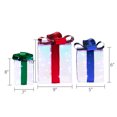 thumbnail image 5 of Indoor/Outdoor Light-Up Prismatic Gift Boxes Christmas Decoration with 80 LED Lights, Cool White, Set of 3, by Holiday Time, 5 of 5