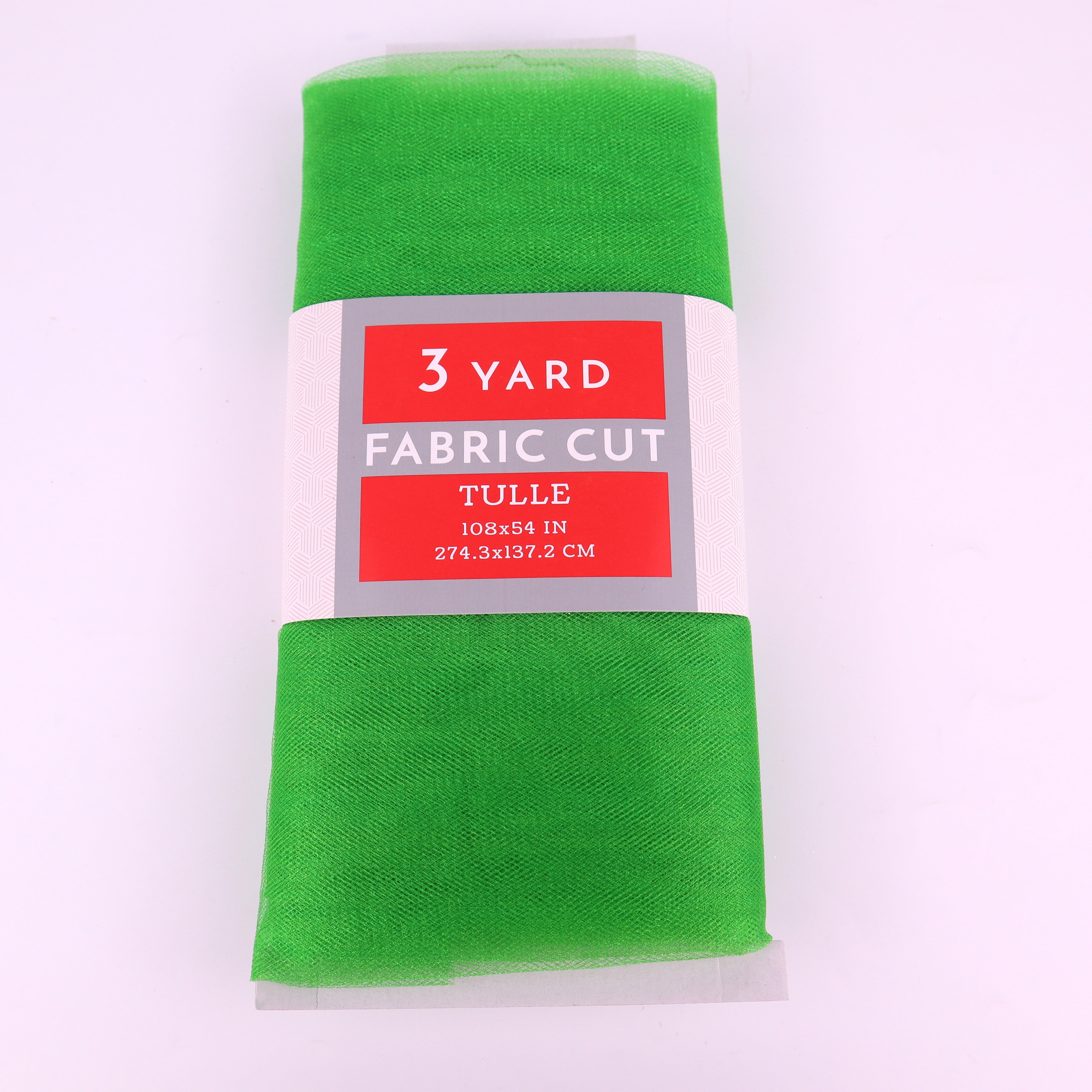 (2 pack) 3 Yard Cut Sparkle Tulle Fabric, Kelly, 54" Wide for Apparel & Crafting, by Fuzhou