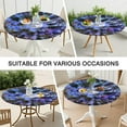 thumbnail image 7 of Boho Garden Party Round Tablecloth 44Inch, Elastic Fitted Spillproof Cover for 38 to 42 Inch Tables, Easy Wipe Clean, 7 of 7