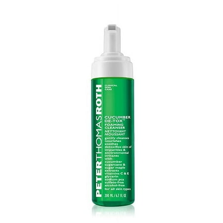 Peter Thomas Roth Cucumber De-Tox Foaming Cleanser, Face Wash for All Skin Types, 6.7 Oz