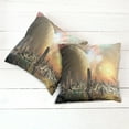 thumbnail image 2 of Ambesonne Yellow Throw Pillow Cover 2 Pack, Utopia Metropolis Urban, 20", Yellow Peach, 2 of 6