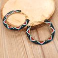 thumbnail image 4 of Pendientes de aro SHINUS BOHO con cuentas hechos a mano para mujer MI-E200151D, 4 of 6