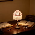 thumbnail image 3 of Velvet Tassel Lampshade,Scallop Bell Shape Victorian Style Fringe Lamp Cover Decor for Table Lamp,Floor Light & Bedside, 3 of 6