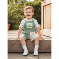 thumbnail image 5 of BemeyourBBs Toddler Baby Boy Golf Outfit Kids Overalls Romper Golf Embroidered Sleeveless Adjustable Strap Bib Overalls Shorts Jumpsuit With Pockets Spring Summer Clothes, 5 of 9