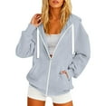 thumbnail image 1 of Sweat à Capuche Léger et Décontracté pour Femmes avec Poche Zippée pour Usage Quotidien en Automne et Saisons, 1 of 4
