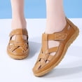thumbnail image 3 of EKVAHL Women's Closed Toe Fisherman Sandals, Leather Cutout Ankle Strap Non-Slip Wedges, Orthopedic Arch Support Beach Summer Walking Shoes Brown, 3 of 4