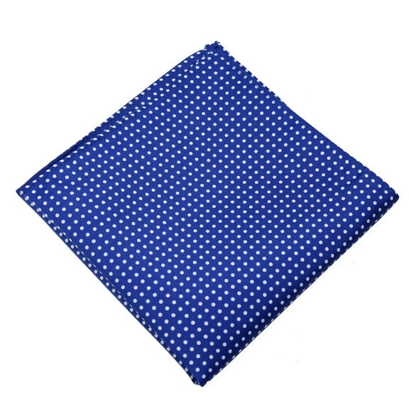 Mens Polka Dot Pocket Square Hanky Accessory - Dark Blue