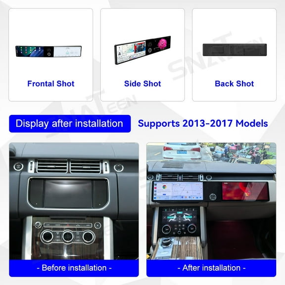 SNATEEN Dual 12.3 inch Carplay Screen/Radio/Multimedia Player for Land Rover Range Rover Executive 2013-2017 Universal Car Navigation Upgrade Headunit Android Display HD Touch Screen Replace System