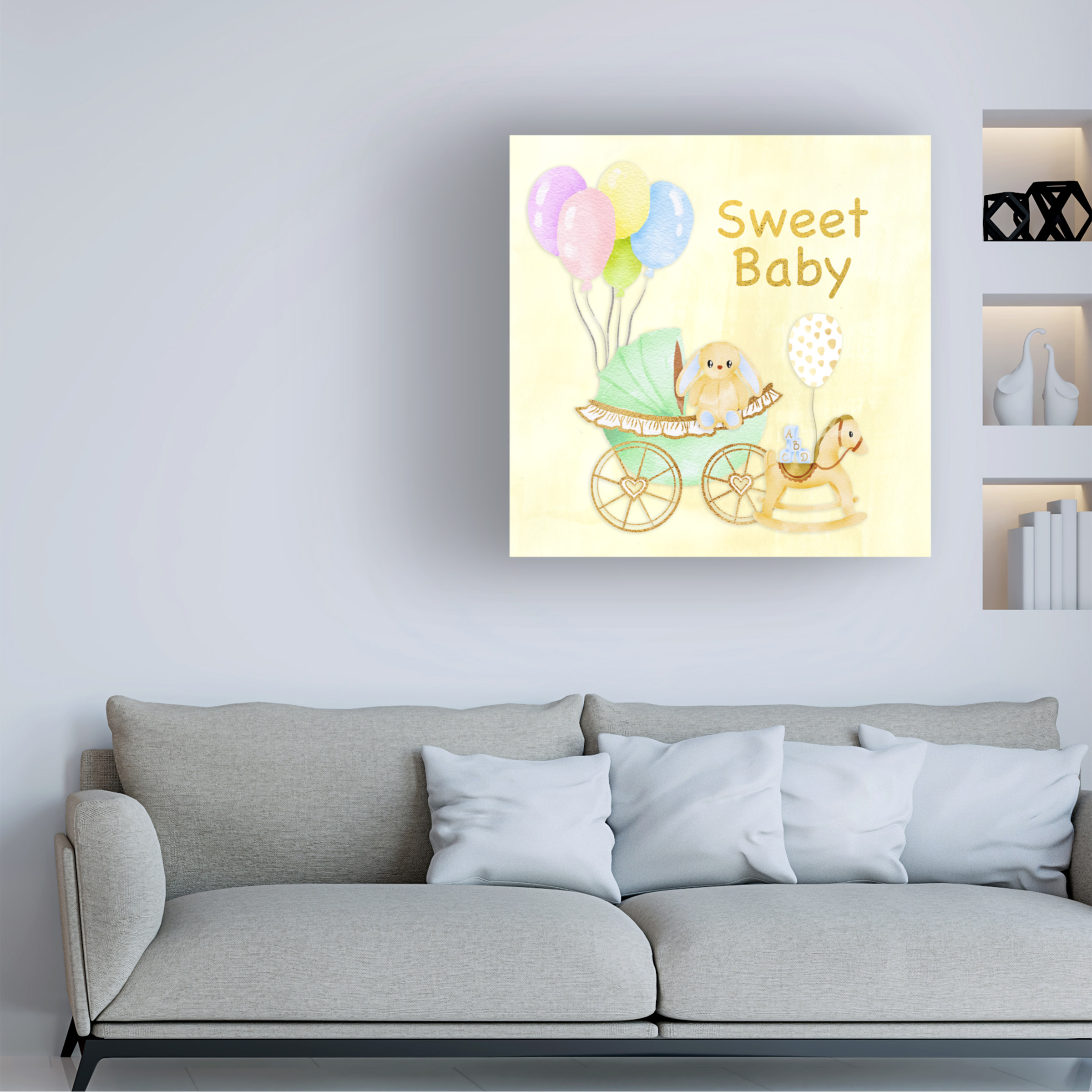 Canvas Wall Art - Jean Plout 'Sweet Baby' Wall Art for Living Room, Bedroom, or Office DÃ©cor by Trademark Fine Art - 24 x 24 Inches