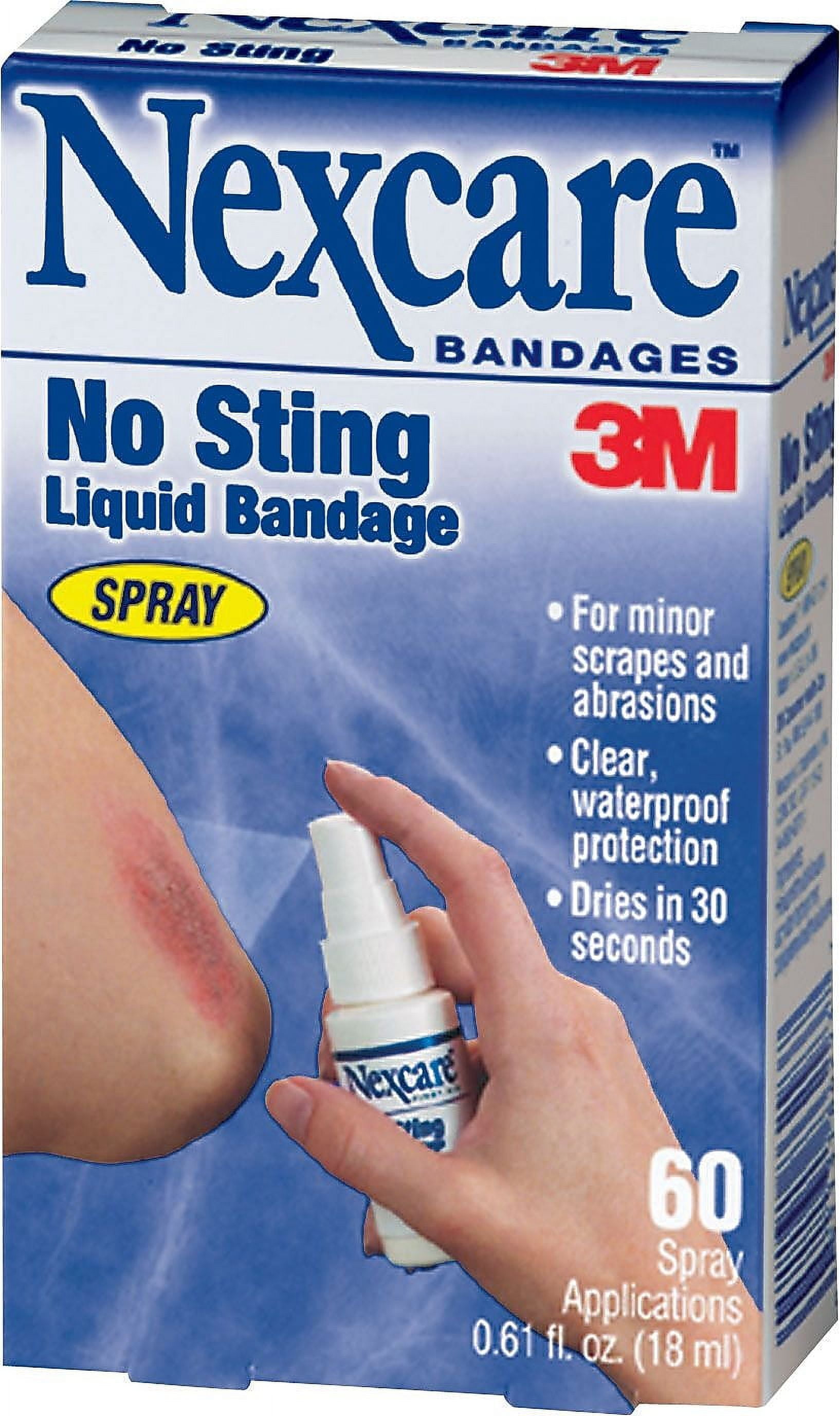Nexcare No Sting Liquid Bandage Spray, 0.61 fl oz, 1/Pack 