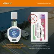 Elitech TinyUSB -10~40℃ 10 Pack Temperature Data Logger Single Use 90 Days in-Transit Trip Disposable Temperature Recorder PDF Report Tiny but Elite