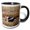 Black/White, variant on 3drose, Avocet Sitting on Nest, 11oz Two-tone Red Mug