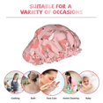 thumbnail image 6 of Kdxio Cute Pink Squirrel Print Shower Cap for Women,Elastic and Reusable,Double Waterproof Layers Bathing Hat, 6 of 6