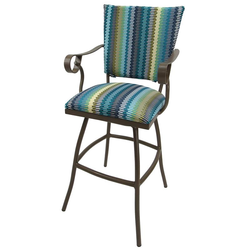 Outdoor Patio Extra Tall Spectator Swivel Bar Stool 35" Jenna