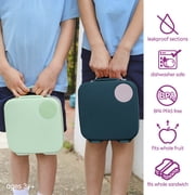 b.box Large Lunch Box for Kids, Bento Box with Ice Pack, Leakproof - Indigo Rose