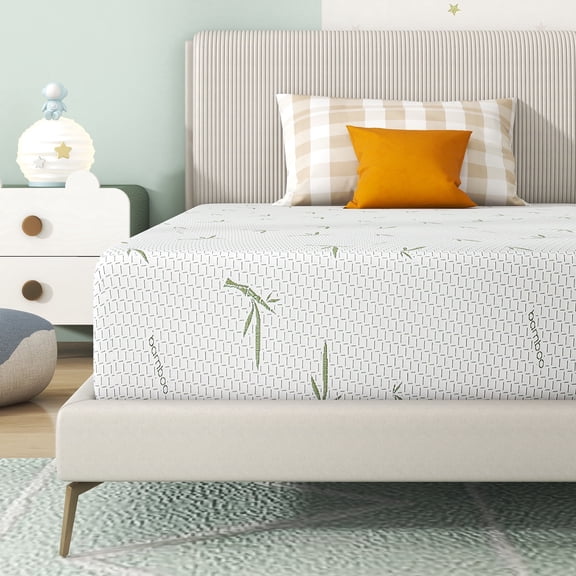 Twin Mattress,8 inch Green Tea Gel Memory Foam Mattress in a box, Medium Firmness Mattresses, Made in USA