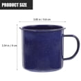thumbnail image 2 of NUOLUX 1Pcs Enamel Coffee Mug Toddlers Milk Cups Blue Round Base Classic Design for Home, 2 of 6