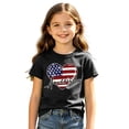thumbnail image 4 of Curuila Toddler Girls T-Shirts Summer Crew Neck Hearts Print Short Sleeved Lightweight Fashion Casual Tops Black Size 1-2 Years, 4 of 4
