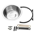 thumbnail image 2 of , Cage Water Dish/ Pet Supplies /Stainless Steel/ High Capacity / Bowls Feeder for Indoor Cats Rabbit Kennel Playpen , 150ml -150ml, 2 of 9