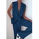 thumbnail image 2 of Conjunto PRETTYGARDEN de 2 Piezas Chaleco Sin Mangas y Pantalones Palazzo Azul Oscuro XXL, 2 of 8