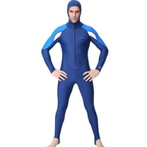 Kyusrd Men Hooded Diving Suit Long Wet Suit Surf Swimming Jumpsuit