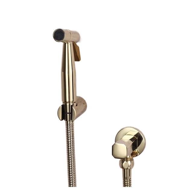 Hand Held Bidet Sprayer Douche Toilet Kit Rose Gold Brass Shattaf Shower Head Copper Valve Set Jet Bidet Faucet Set ,Effortless Installation