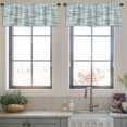 thumbnail image 3 of LALILO Kitchen Curtain Valance Blue Waves Can Surface Rod Pocket Window Curtain 52"x 18" Set of 2, 3 of 5
