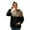 Black, variant on Shadoumai Leopard Print Hoodie For Women 1/4 Zipper Collar Top Double Sided Fleece Warm Jacket With Pockets Plus Size Clothes