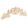 thumbnail image 1 of Unpainted Wooden Carved Appliques for Furniture Decoration for Bed Door Cabinet Wardrobe European Style Wood Carving Decals, 1 of 4