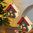thumbnail image 6 of PuSpu Christmas Cabin Ornament 3D LED Wooden Pendant 9x7.5x6 cm Multicolor 1Pcs Hanging Home Tree Fireplace Window Holiday Ambiance Decor Light, 6 of 6