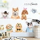 thumbnail image 2 of Cute Six Breeds of Puppies Wall Stickers, sacinora Dog Cartoon Animal DIY Wall Decals Removable Vinyl Peel and Stick for Living Room Children's Room B, 2 of 4
