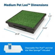 PetSafe Pet Loo Portable Dog Potty - Pet Toilet Alternative for Puppy Pads - Medium - Perfect for House Training - Easy-to-Clean Grass Mat