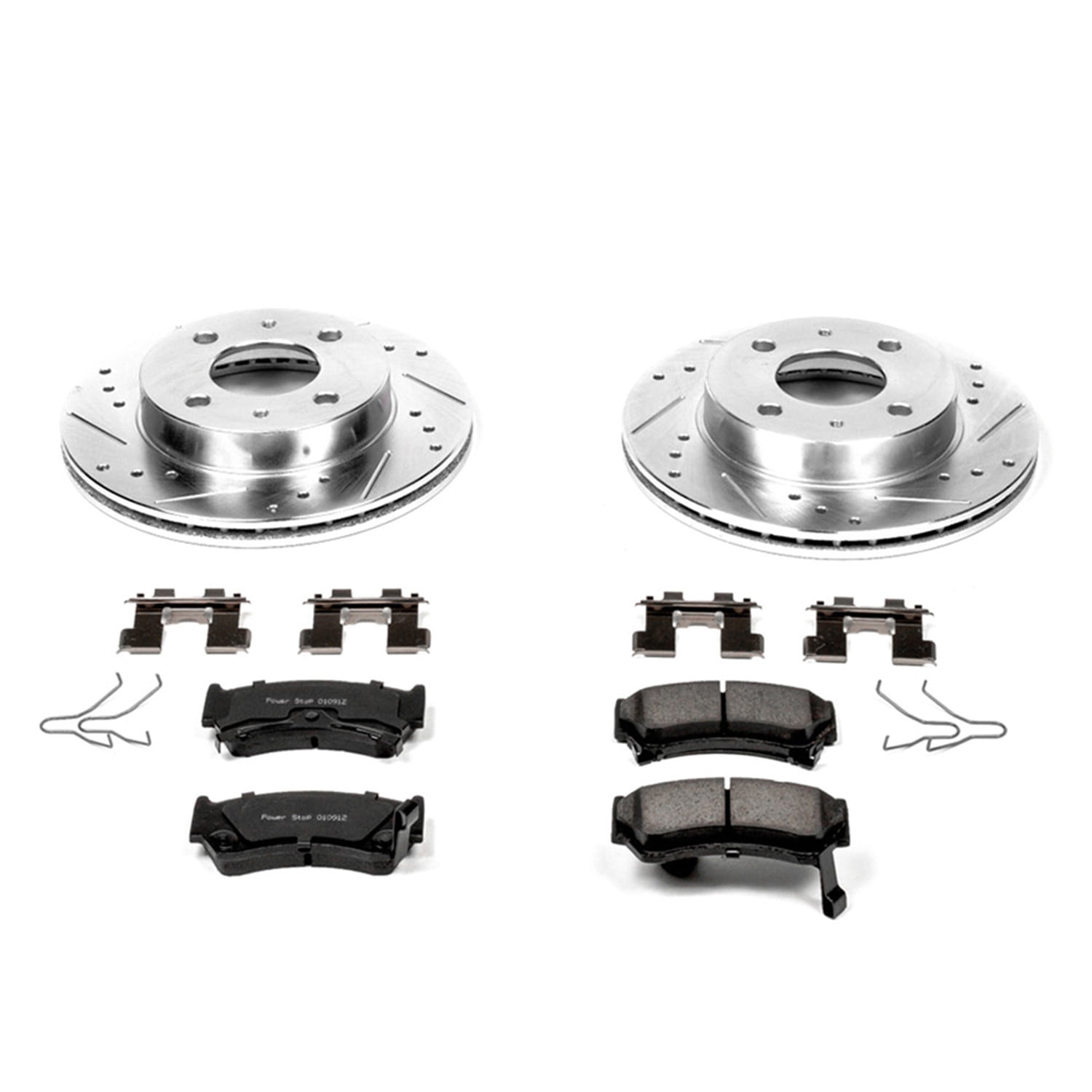 PowerStop Front Z23 Evolution Sport Carbon-Fiber Ceramic Brake Pad and Drilled & Slotted Rotor Kit Fits: NISSAN Select Models K1170