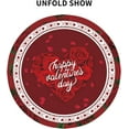 thumbnail image 6 of Valentine Heart Pattern Tablecloth 60 Inch Round Valentine''s Day Red Rose Tablecloths Washable Tablecloth for Party Holiday Kitchen Dining Room Indoor Outdoor Decoration, 6 of 6