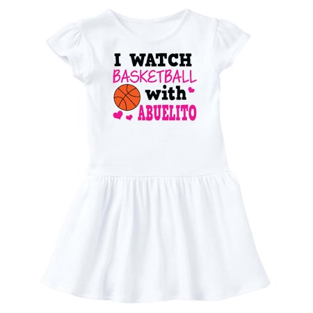 

Inktastic I Watch Basketball with Abuelito Gift Baby Girl Dress
