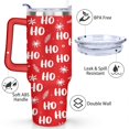 thumbnail image 3 of HO Bow Tie Pine Leaves 40 Oz Tumbler with Handle Lid and Straw Stainless Steel Double Walled Vacuum Insulated Cup Merry Christmas Gifts Tumbler for Women Men Friends Outdoor Indoor, 3 of 6