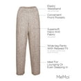 thumbnail image 3 of MeMoi Women's Hacci Wide Leg Soft Lightweight Lounge Pants - Womens - Female, 1X, Pebble Brown, 3 of 11