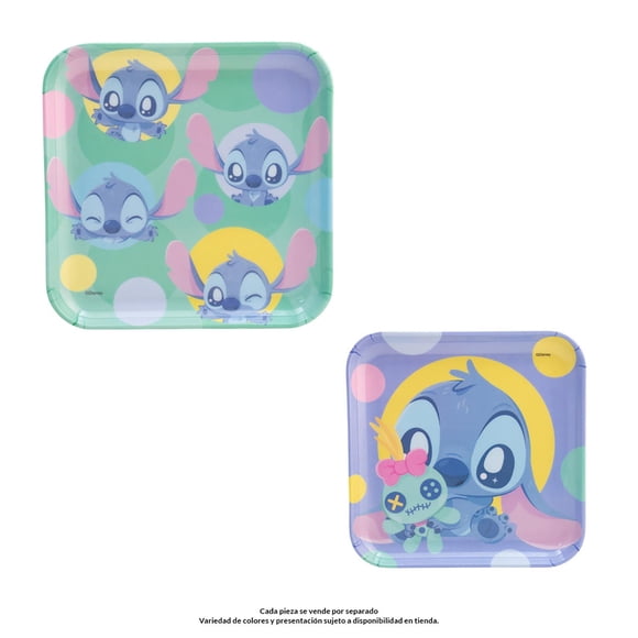 Charola Cuadrada de Melamina Stitch Varios Diseños 1 pieza