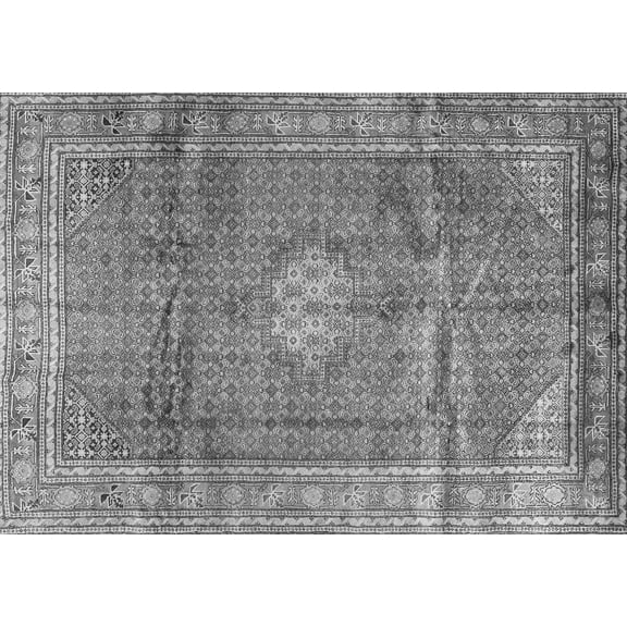 Ahgly Company Indoor Rectangle Persian Gray Traditional Area Rugs, 3' x 5'