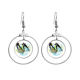 thumbnail image 1 of El deporte del patinaje de velocidad de los atletas acuarela Los pendientes cuelgan del aro de la joyería del círculo de la gota Unbranded M, 1 of 3