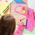 thumbnail image 2 of Arts and Crafts 2 Pcs Geometric Drawings Templates Multi Shaped Drafting Stencils Plastic Measuring Templates Rulers Clear Drawing Triangle Tool Protractor Set for Studying Designing Cute Stationary, 2 of 8