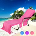 thumbnail image 2 of Lounge Chair Towel Beach Towel Microfiber Pool Lounge Chair Cover Lawn Chair Cover Patio Chair Cover with Pockets Holidays Sunbathing Quick Drying Towels 75x210 cm, 2 of 5