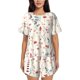 thumbnail image 1 of Balery Wildflower Watercolor 3 Conjunto de Pijama para Mujer con Estampado, Dos Piezas de Manga Corta y Shorts, Ropa de Dormir Suave con Cuello Redondo y Bolsillos-4X-Large, 1 of 6
