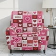 thumbnail image 2 of Renewold Sofa Recliner Cover Heavy Duty Cover for Recliner 4 Pieces Washable Reclining Couch Slipcover Polyester Spandex Furniture Protector for Valentine's Day Decor, Heart Patchwork Pink, 2 of 8
